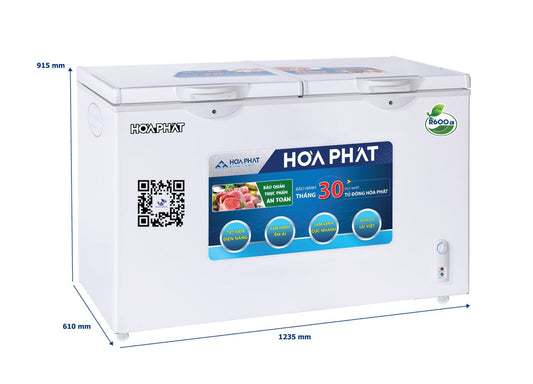 Tủ đông Hòa Phát Inverter 2 ngăn 2 cánh HCFI 606S2Đ2